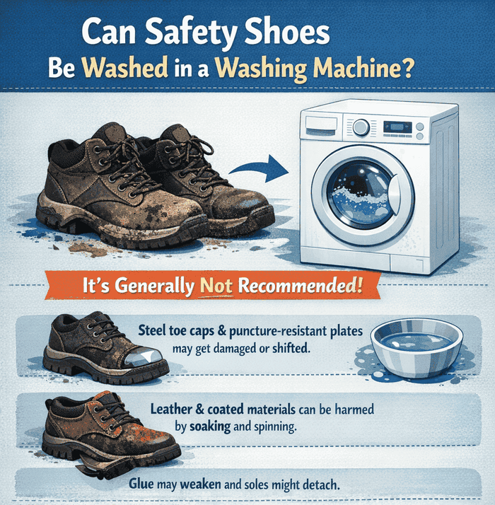 Safety shoes washing skills 2 Safety shoes washing skills 2